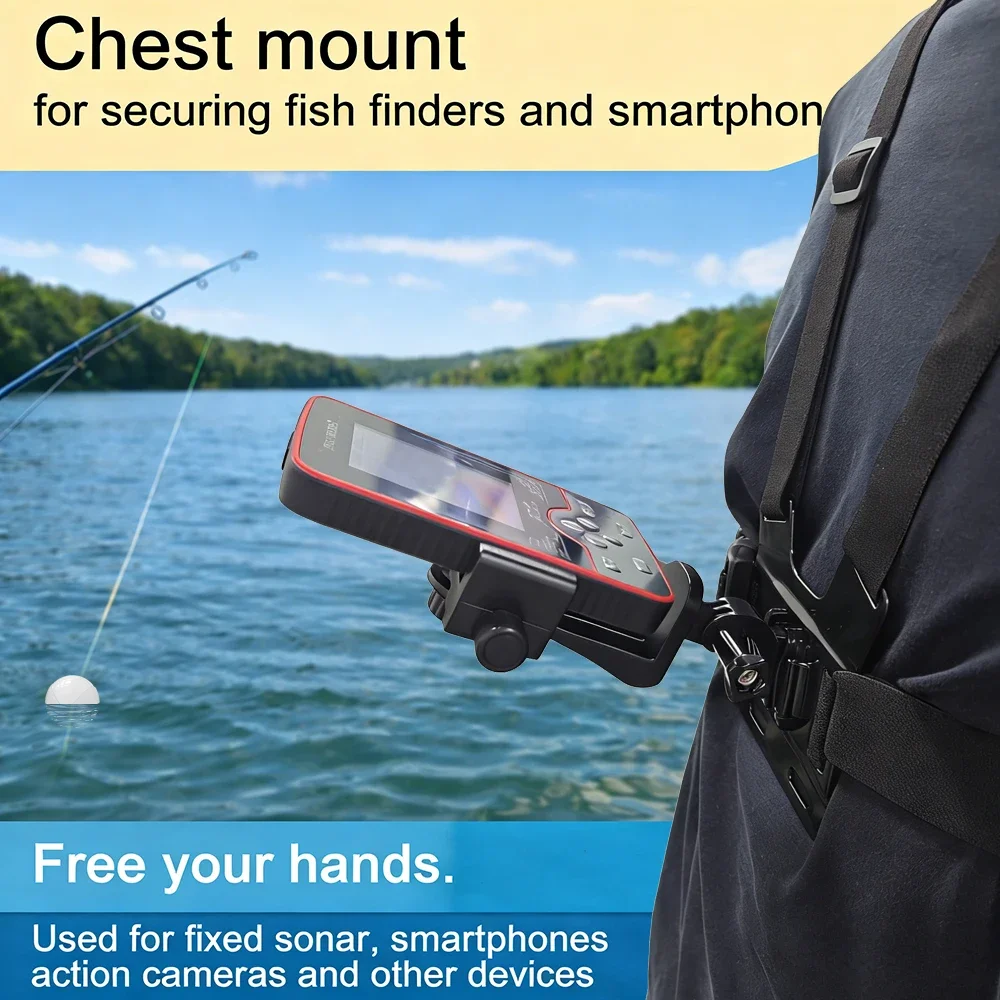 Fish Finder Mount - Supporto da petto per ecoscandaglio, supporto